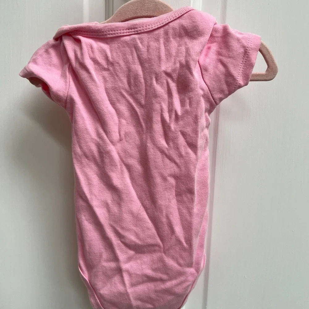 3-6M Pink and White Please Pass Me to Grandma Short Sleeve Onesie